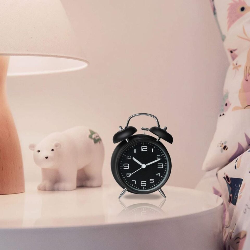 Dekoratif Çalar Saat Ev Ofis Aksesuar Nostaljik Işıklı Masa Saati