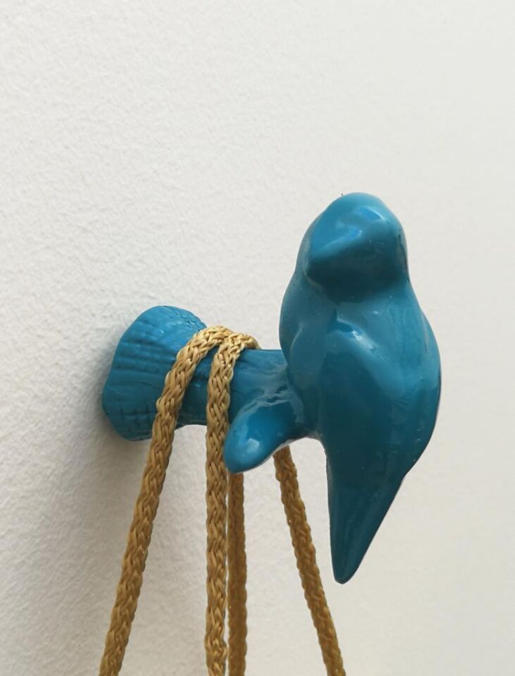 Dekoratif Tekli Kuş Modern Askılık Duvar Dekoru Askılık