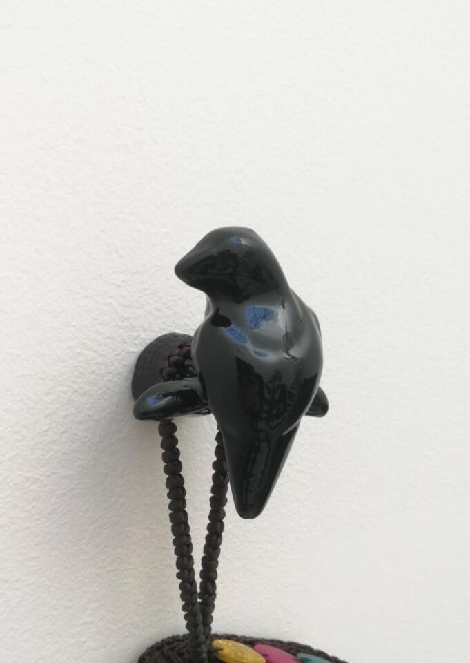 Dekoratif Tekli Kuş Modern Askılık Duvar Dekoru Askılık