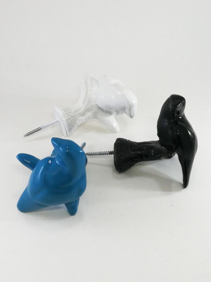 Dekoratif Tekli Kuş Modern Askılık Duvar Dekoru Askılık