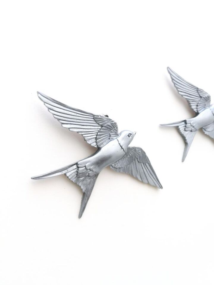 Dekoratif Üçlü Kırlangıç Duvar Süsü Üçlü Kuş Ev Dekoru