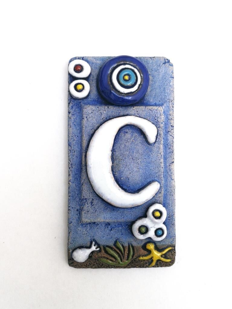 Özel Tasarım  Seramik C Kapı Numarası Kapı Önü Aksesuar