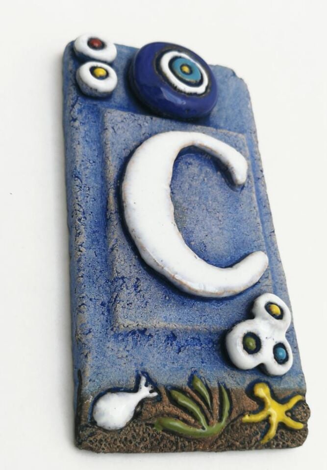 Özel Tasarım  Seramik C Kapı Numarası Kapı Önü Aksesuar