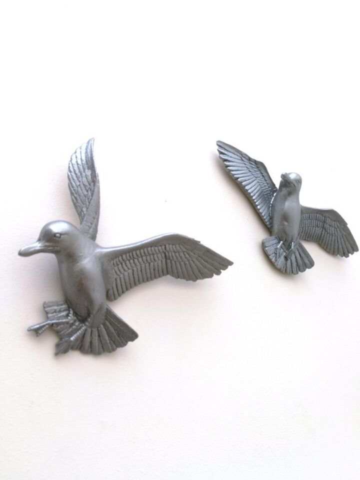 Üçlü Kuş Duvar Süsü Dekoratif Üçlü Martı