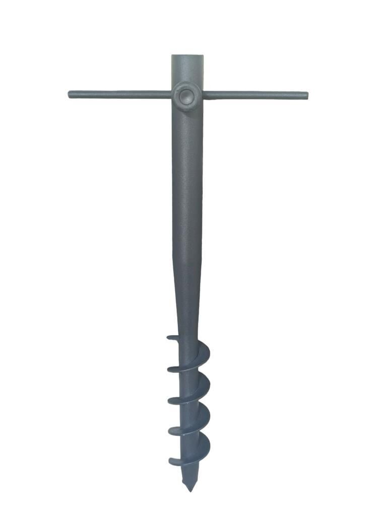 Plaj Şemsiye Sabitleme Kazığı Metal Burgulu Kazığı Güçlü Plaj Şemsiyesi Direk Sabitleyici