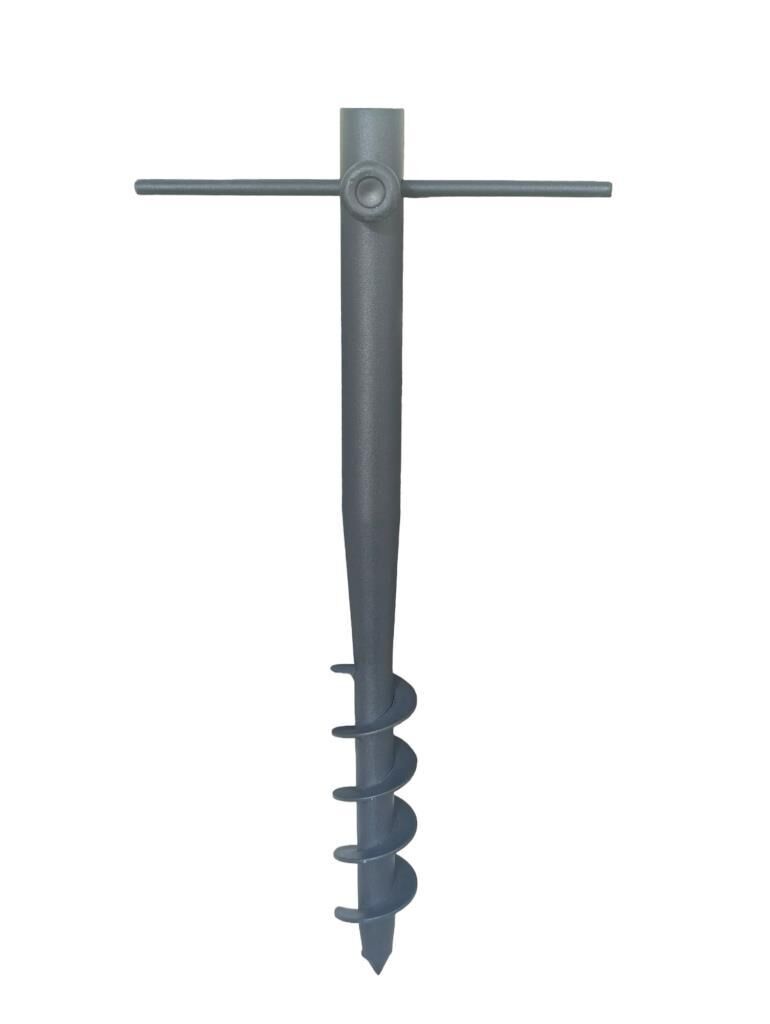 Plaj Şemsiye Sabitleme Kazığı Metal Burgulu Kazığı Güçlü Plaj Şemsiyesi Direk Sabitleyici