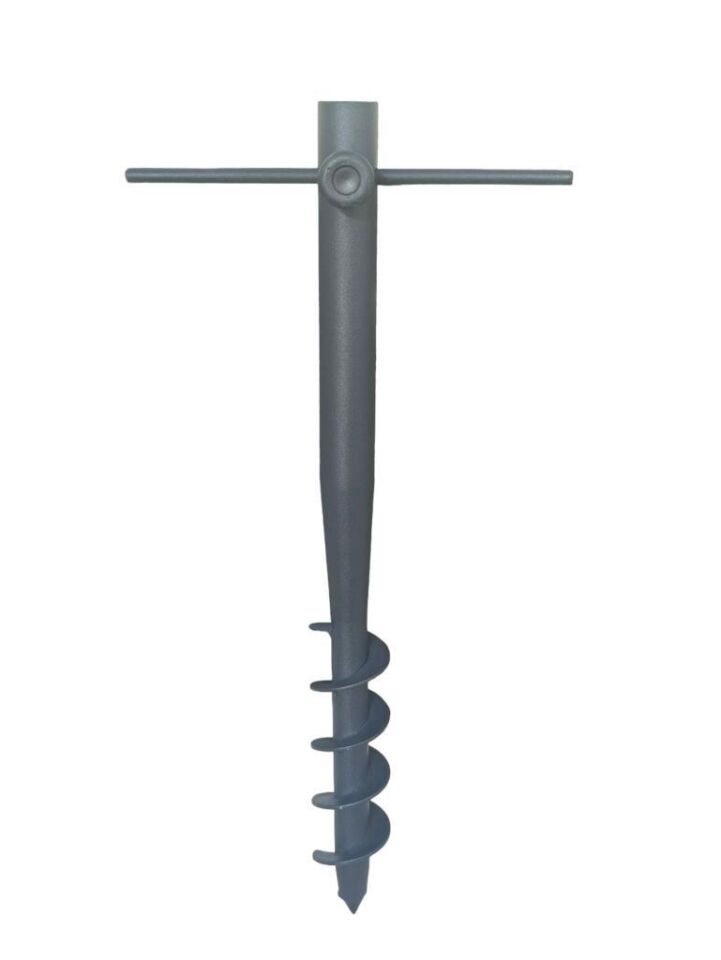 Plaj Şemsiye Sabitleme Kazığı Metal Burgulu Kazığı Güçlü Plaj Şemsiyesi Direk Sabitleyici