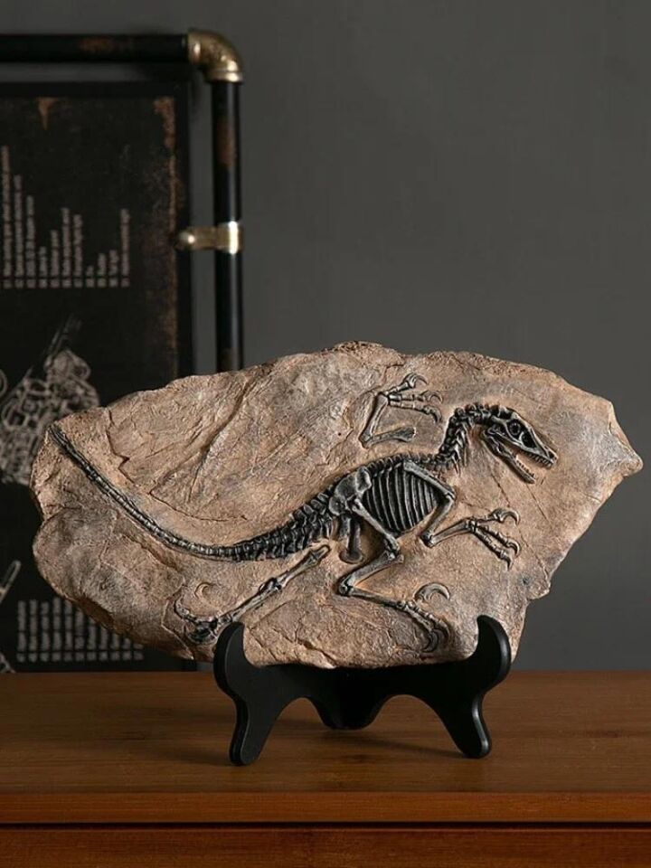 Vintage T Rex Dinozor Fosil Reçine Heykeli Retro Tarzda Minyatür Kapalı Alan Dekorasyonu ve Koleksiyon Parçası Eşsiz Hediyelik ve Hatıra Objeleri