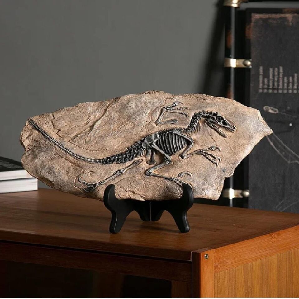 Vintage T Rex Dinozor Fosil Reçine Heykeli Retro Tarzda Minyatür Kapalı Alan Dekorasyonu ve Koleksiyon Parçası Eşsiz Hediyelik ve Hatıra Objeleri