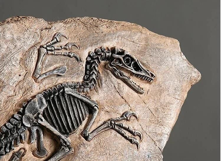 Vintage T Rex Dinozor Fosil Reçine Heykeli Retro Tarzda Minyatür Kapalı Alan Dekorasyonu ve Koleksiyon Parçası Eşsiz Hediyelik ve Hatıra Objeleri