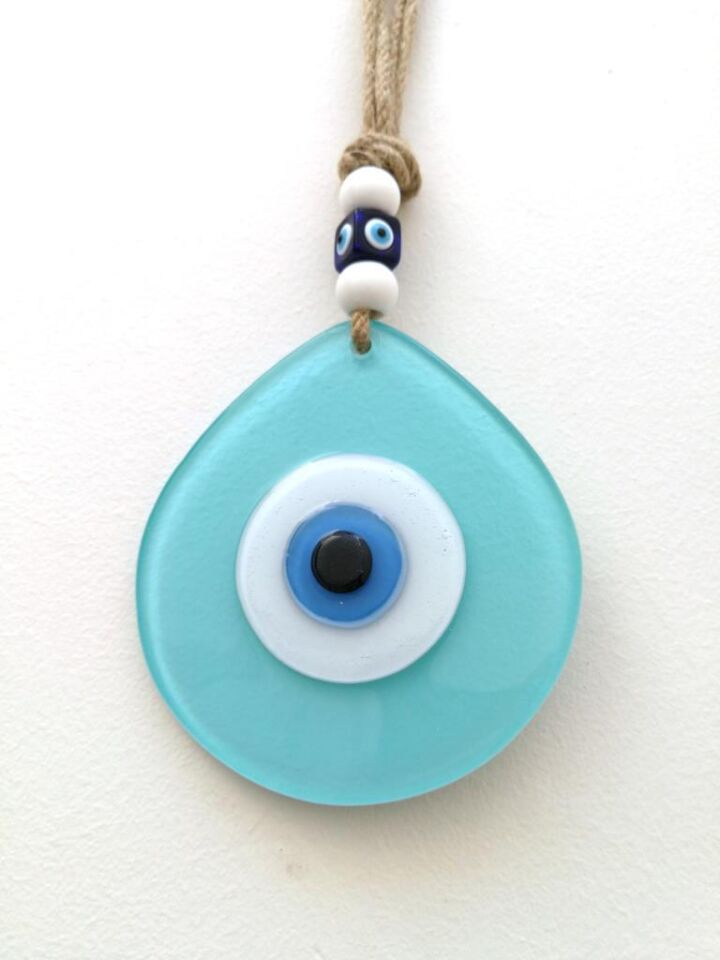 Damla Cam Nazar Boncuğu Duvar Süsü Hediye Nazarlık