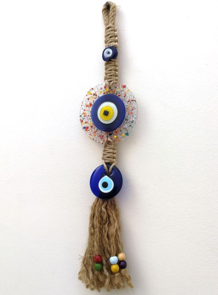 Dekoratif El İşi Nazarlık Makrome Duvar Süsü