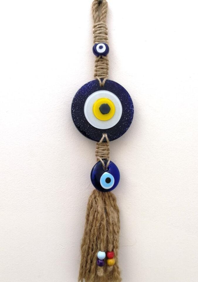 Dekoratif El İşi Nazarlık Makrome Duvar Süsü