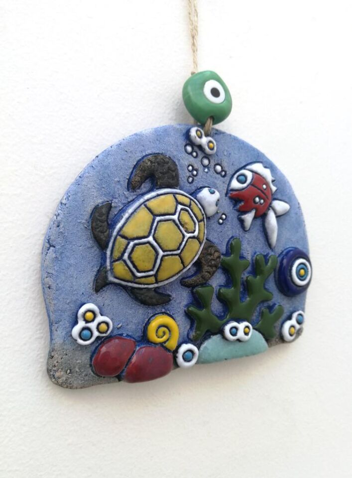 Özel Tasarım Karetta Nazarlık Seramik Duvar Süsü