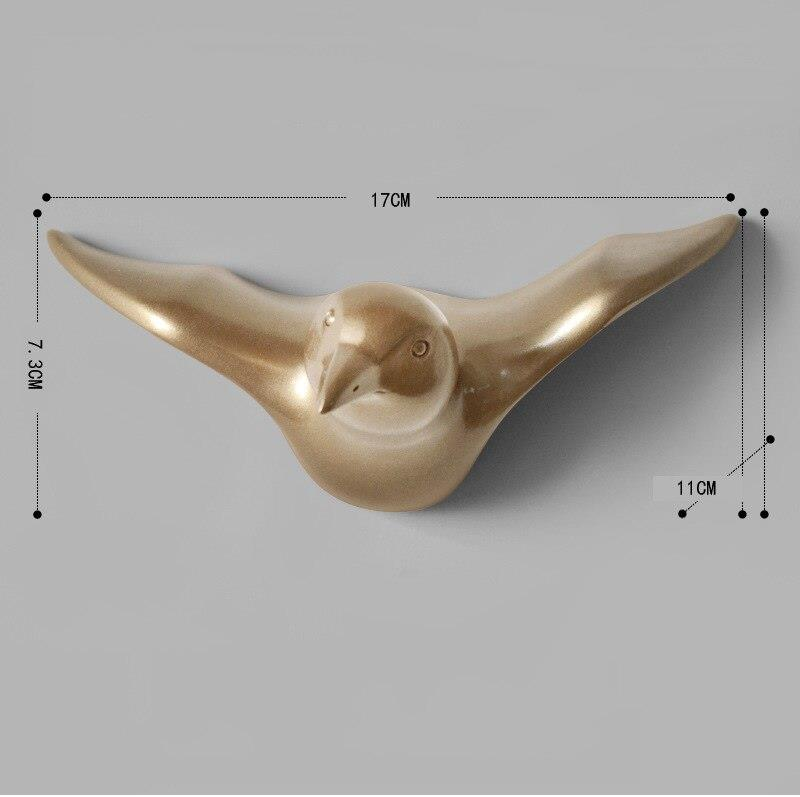 Dekoratif Tekli Kuş Modern Duvar Askılık Ev Dekorasyon Kuş Duvar Dekoru