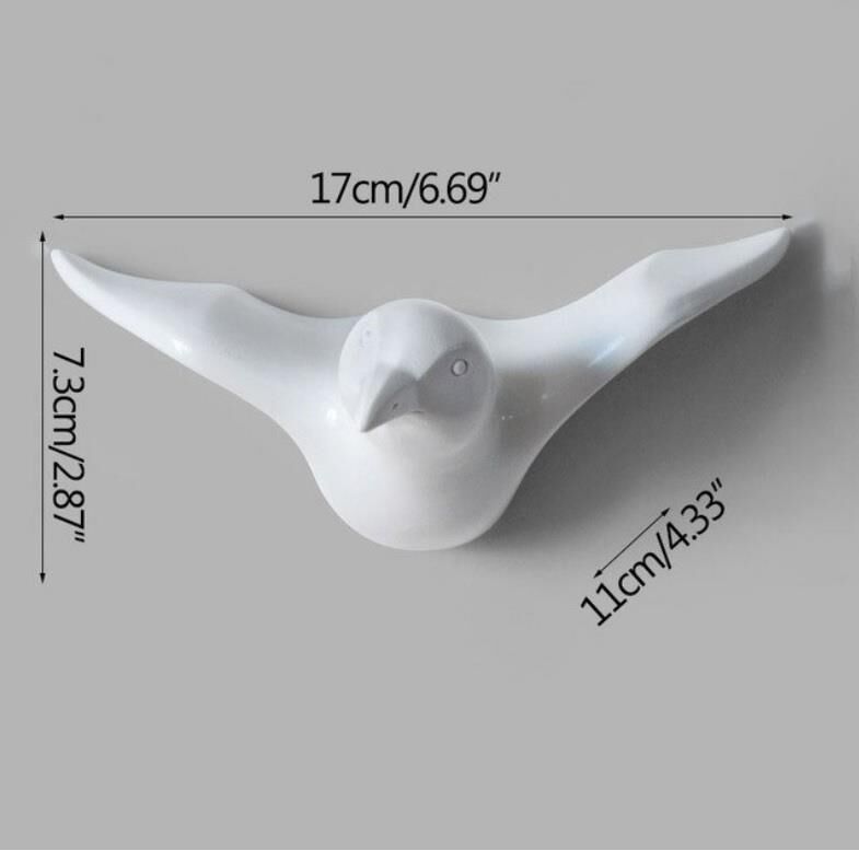 Dekoratif Tekli Kuş Modern Duvar Askılık Ev Dekorasyon Kuş Duvar Dekoru