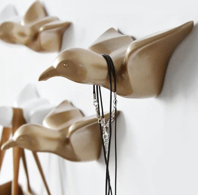 Dekoratif Tekli Kuş Modern Duvar Askılık Ev Dekorasyon Kuş Duvar Dekoru