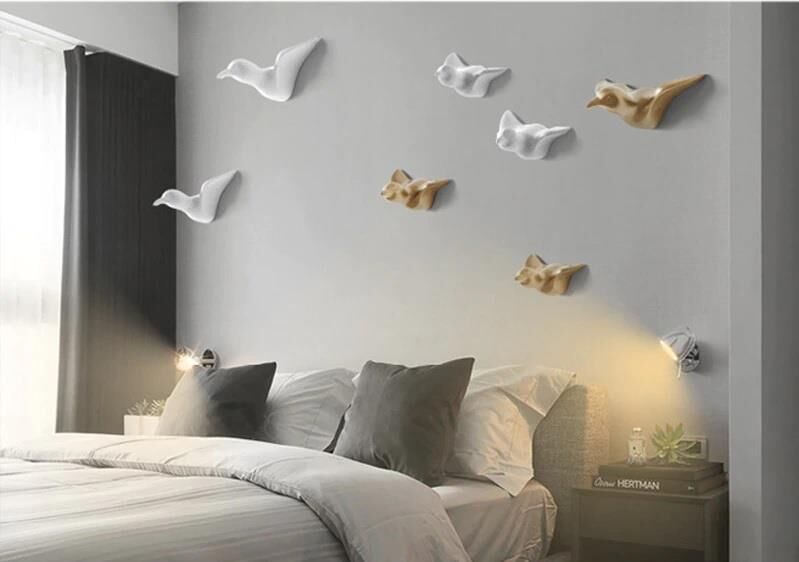 Dekoratif Tekli Kuş Modern Duvar Askılık Ev Dekorasyon Kuş Duvar Dekoru