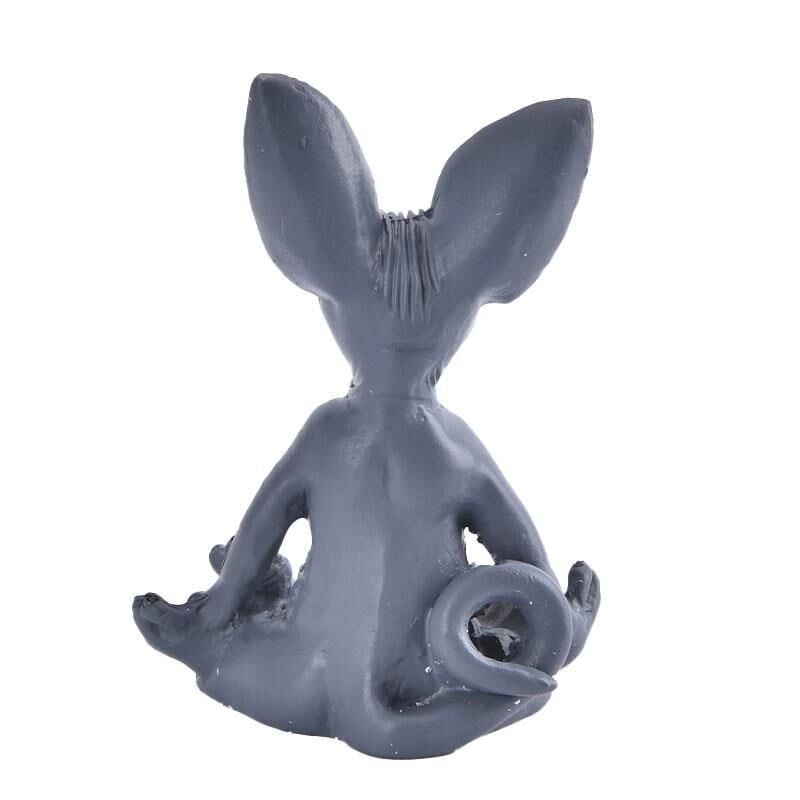 Dekoratif Yoga Yapan Kedi Biblo Meditasyon Minyatür 8 cm Sfenks Kedisi Dekor Masaüstü Ev Dekorasyon