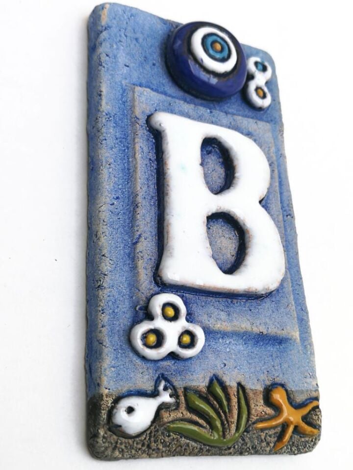Özel Tasarım  Seramik B Kapı Numarası Kapı Önü Aksesuar
