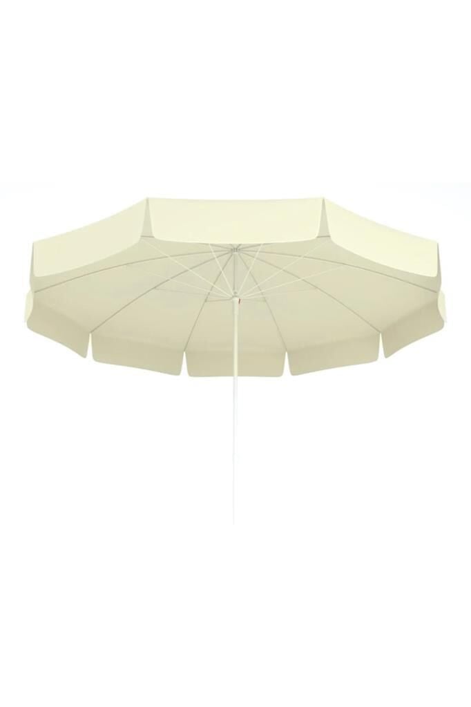 10 Telli Plaj Balkon Bahçe Şemsiyesi Eğilebilir 200 cm Çap Kalın Kumaş