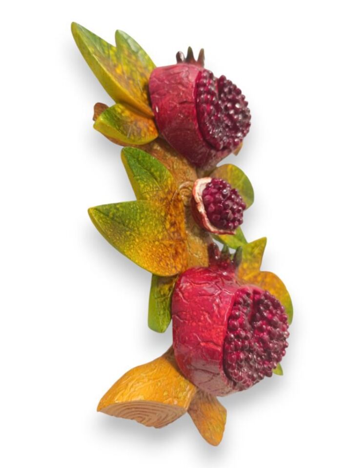 Dekoratif Canlı Renk Nar Figürlü Duvar Süsü Zarif Ev ve Bahçe Dekorasyonu için Şık Aksesuar