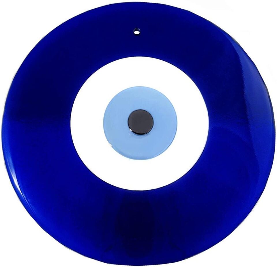 Dev Cam Nazarlık Nazar Boncuğu Lüks Kalite 40 cm Çap El Işi Dekoratif Duvar Süsü