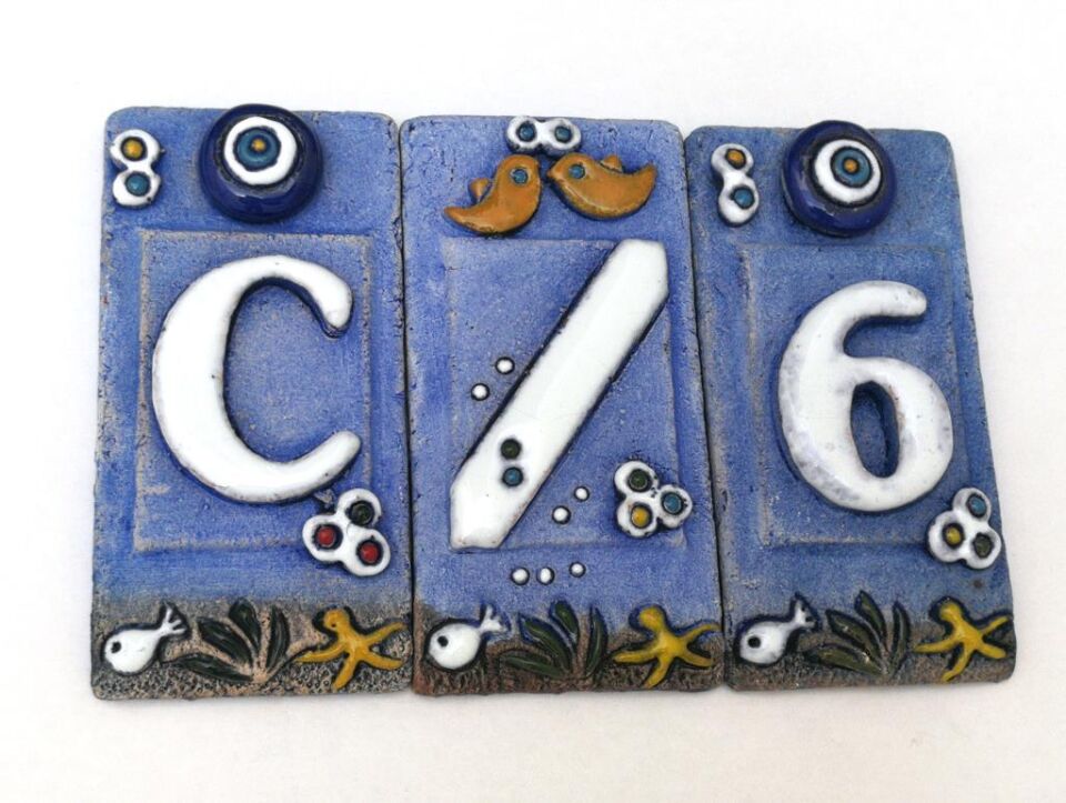 Özel Tasarım  Seramik / Taksim Kapı Numarası Kapı Önü Aksesuar