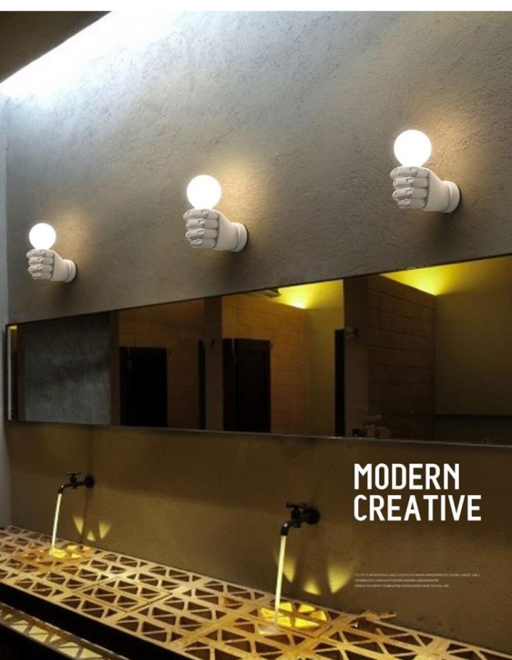 Sol El Duvar Lambası Aplik Duvar Aydınlatma Ev Bahçe Dekorasyon