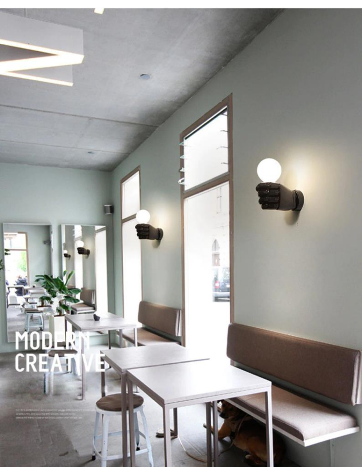 Sol El Duvar Lambası Aplik Duvar Aydınlatma Ev Bahçe Dekorasyon