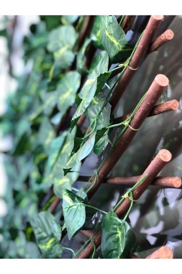 Akordiyon Balkon Bahçe Çiti Sarı Yeşll Yapay Çiçek Bitki