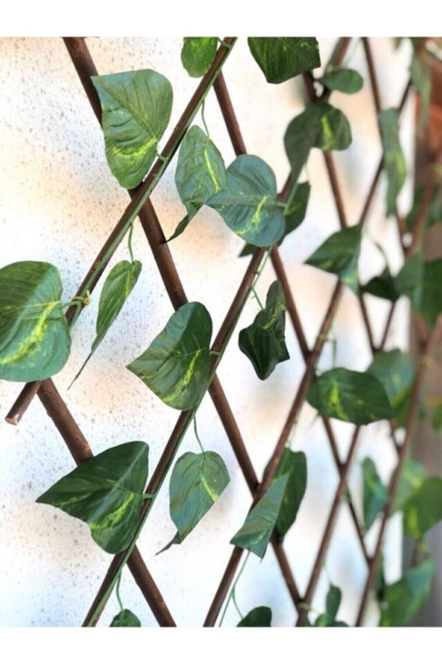 Akordiyon Balkon Bahçe Çiti Sarı Yeşll Yapay Çiçek Bitki