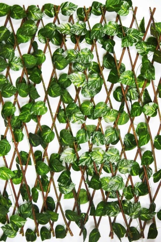 Akordiyon Balkon Bahçe Çiti Sarı Yeşll Yapay Çiçek Bitki