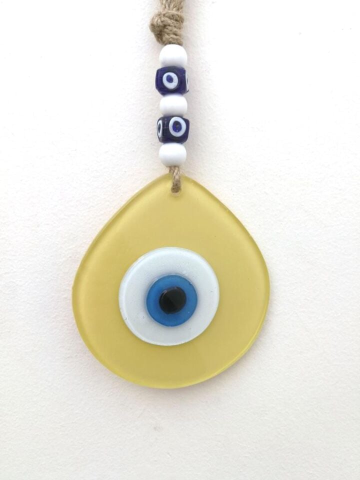 Damla Cam Nazarlık Duvar Süsü Nazar Boncuğu