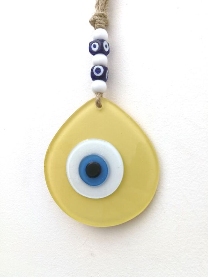 Damla Cam Nazarlık Duvar Süsü Nazar Boncuğu