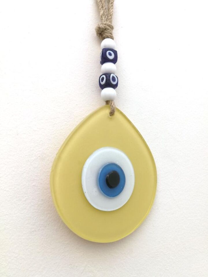 Damla Cam Nazarlık Duvar Süsü Nazar Boncuğu