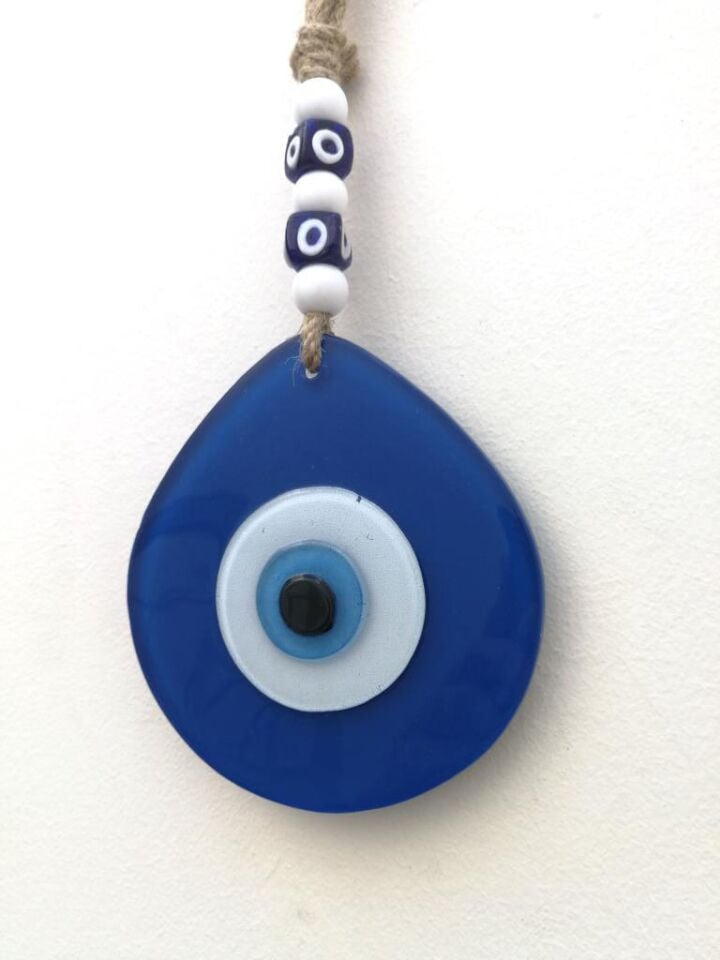 Damla Cam Nazarlık Duvar Süsü Nazar Boncuğu