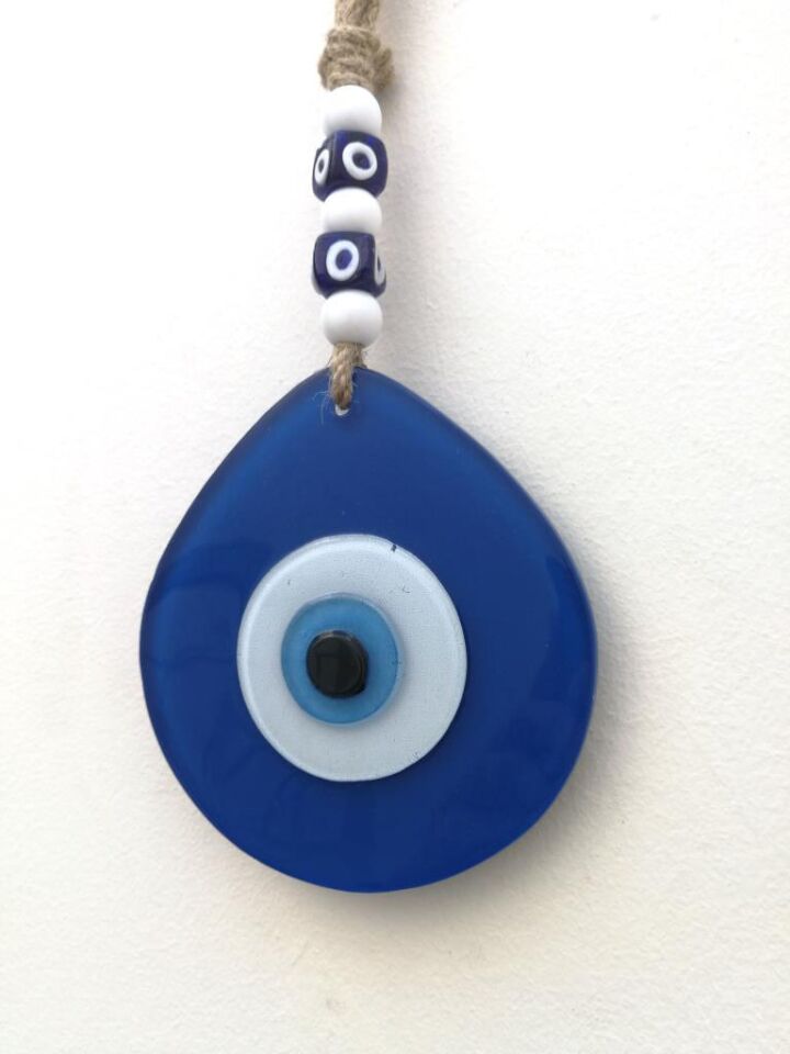 Damla Cam Nazarlık Duvar Süsü Nazar Boncuğu