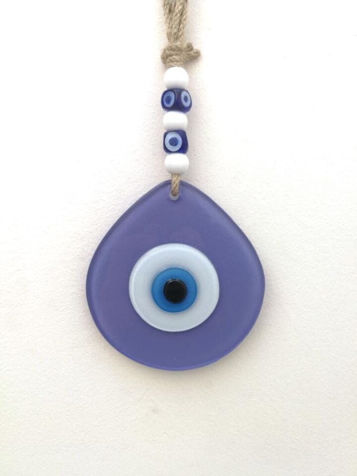 Damla Cam Nazarlık Duvar Süsü Nazar Boncuğu