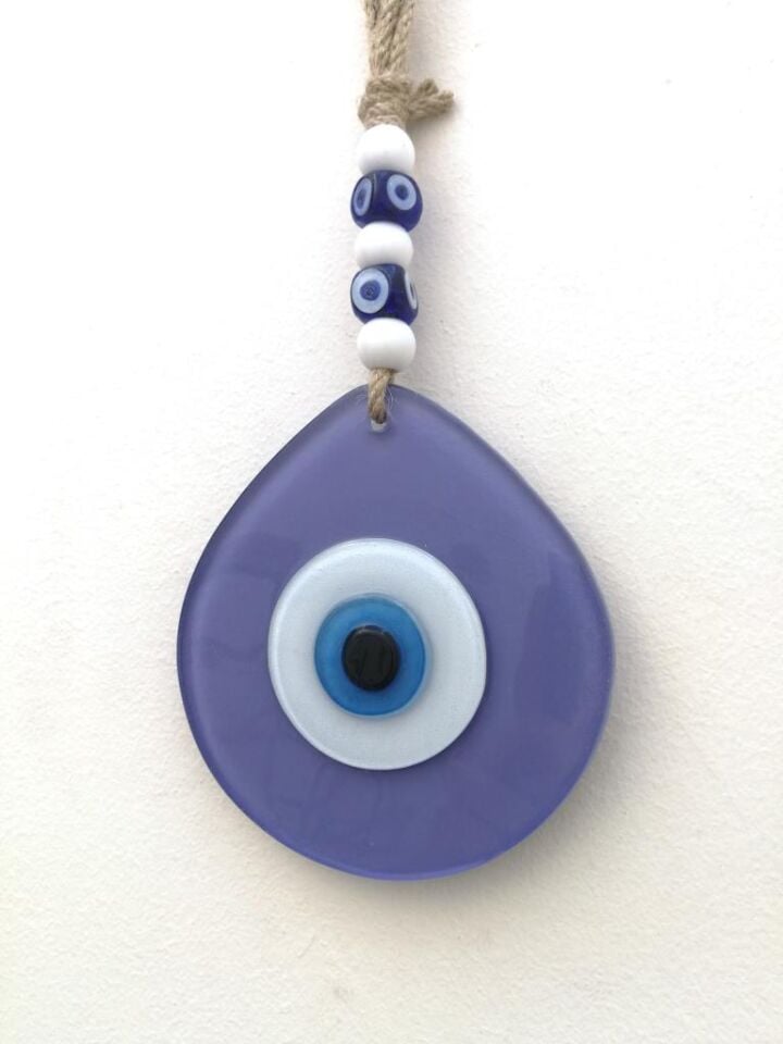 Damla Cam Nazarlık Duvar Süsü Nazar Boncuğu