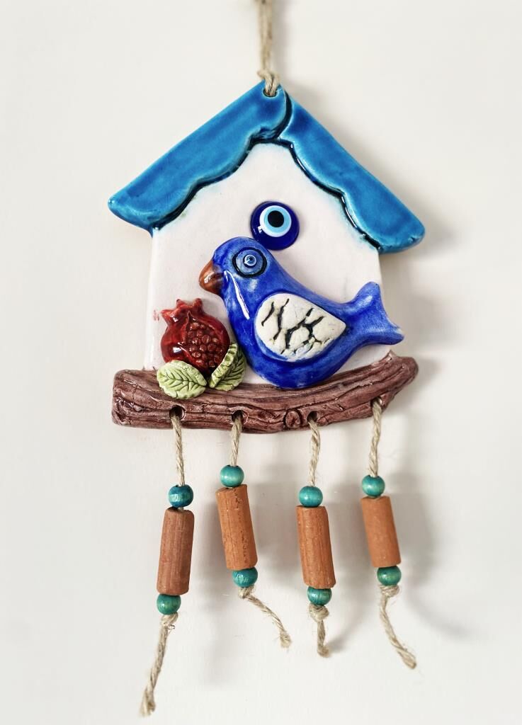 Seramik Şans Evi Orta Boy Dekoratif Duvar Süsü