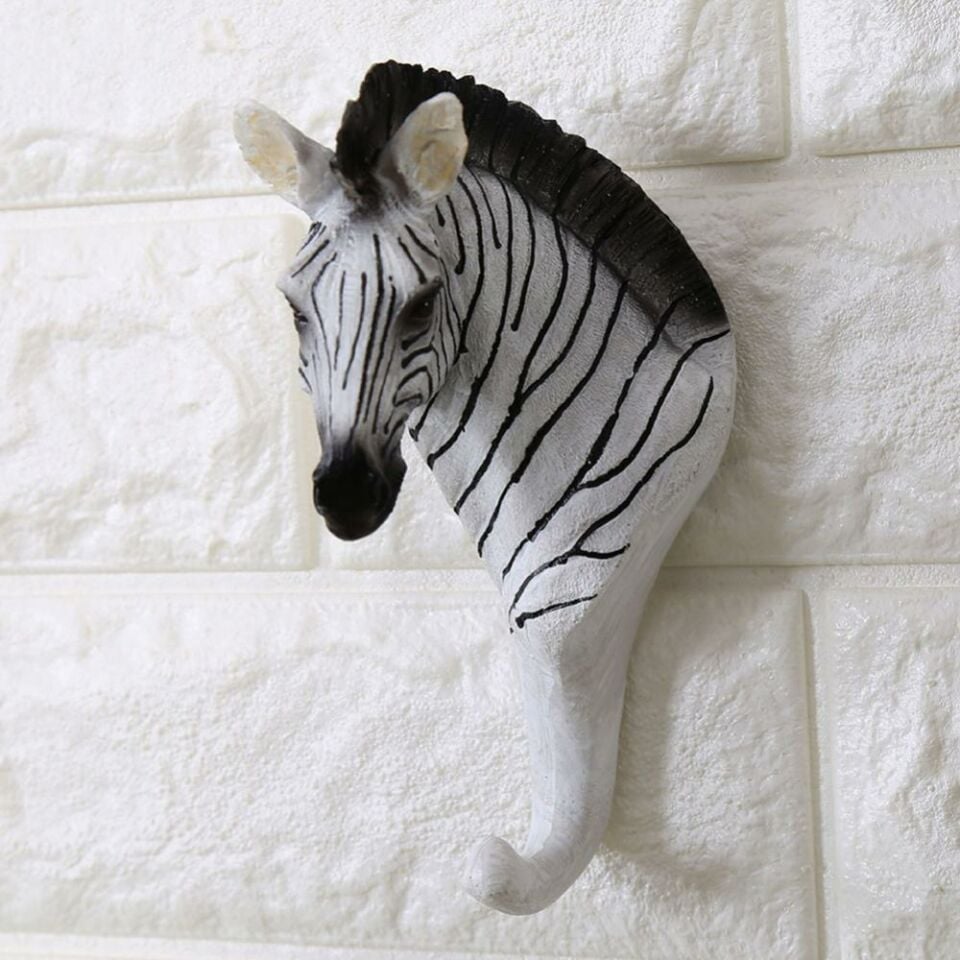 Dekoratif Modern Duvar Askılık Zebra Duvar Dekor Askı