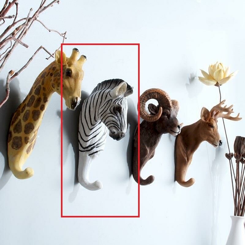 Dekoratif Modern Duvar Askılık Zebra Duvar Dekor Askı
