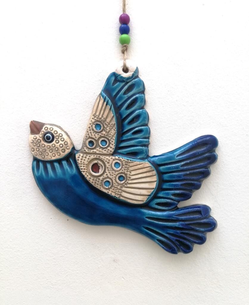 Seramik Güvercin Dekoratif Duvar Süsü