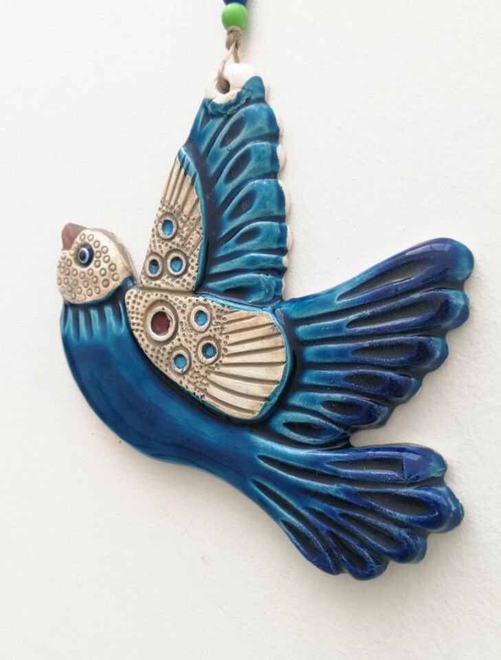 Seramik Güvercin Dekoratif Duvar Süsü