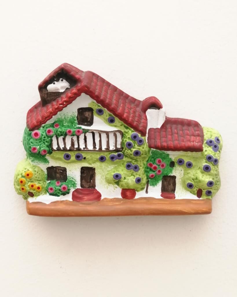 Seramik Mini Alacatı Ev Dekoratif Hediyelik Duvar Süsü