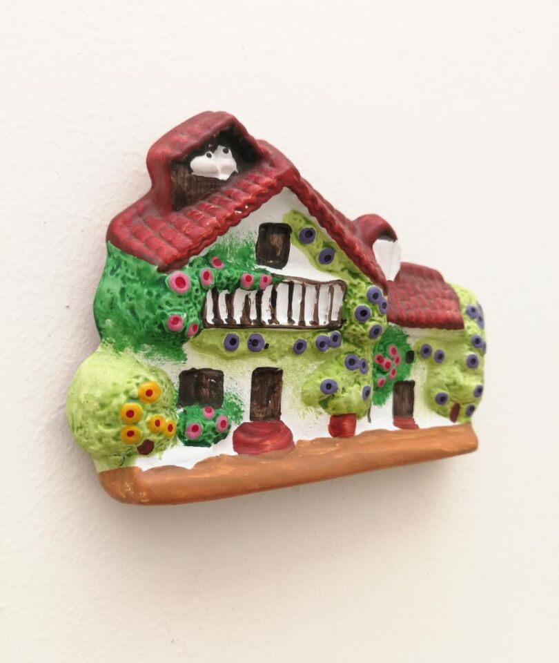 Seramik Mini Alacatı Ev Dekoratif Hediyelik Duvar Süsü