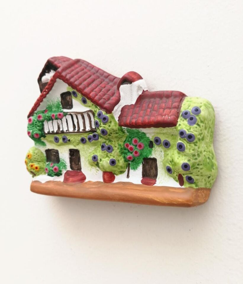 Seramik Mini Alacatı Ev Dekoratif Hediyelik Duvar Süsü