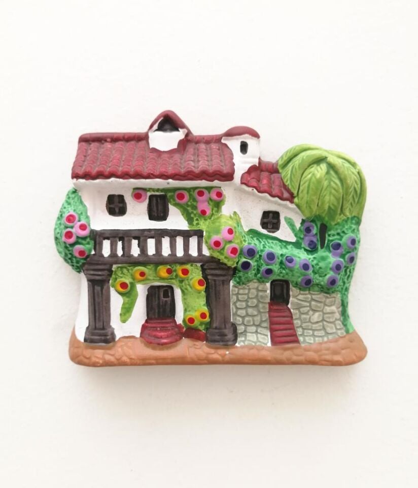 Seramik Mini Alacatı Ev Dekoratif Duvar Süsü