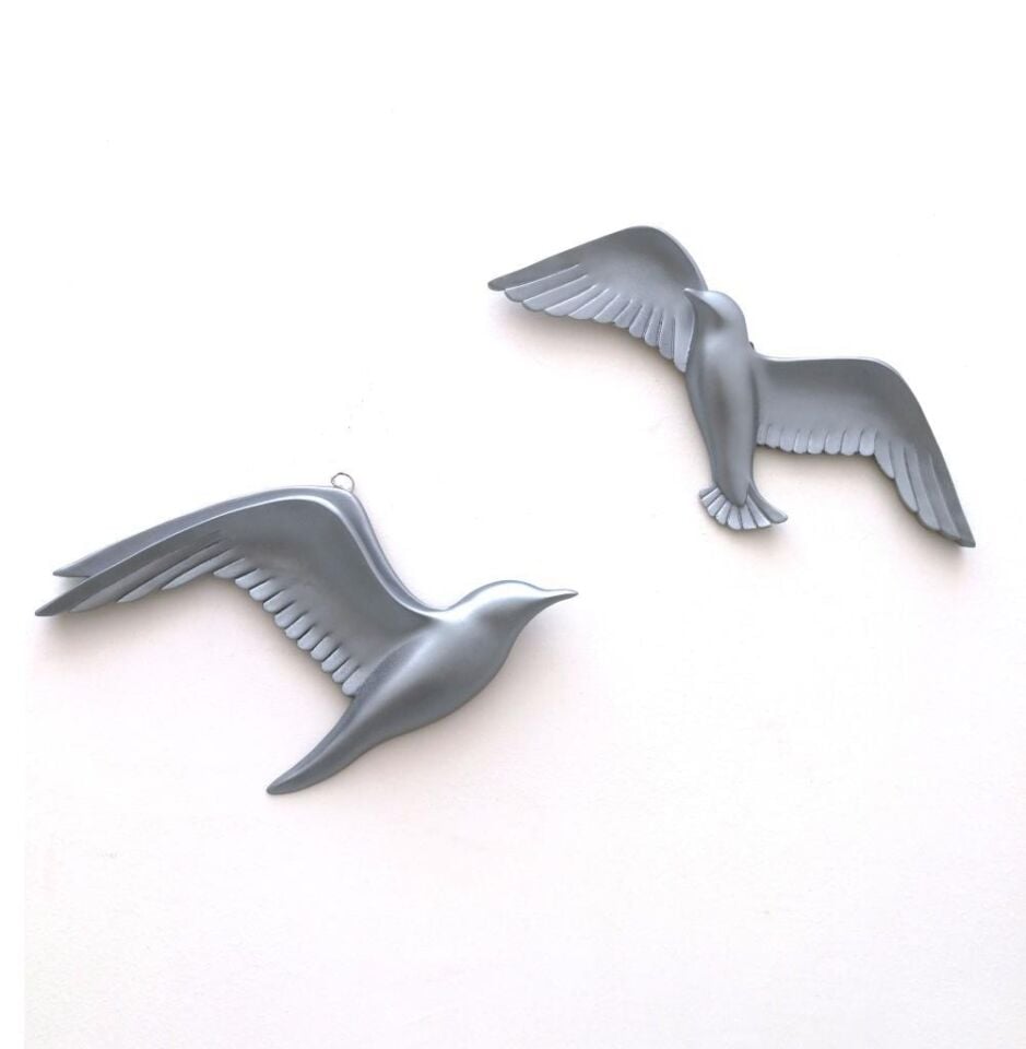 Dekoratif İkili Martı Çifti Duvar Süsü Kuş Ev Dekoru